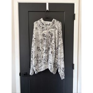 NWT Athleta Balance Hoodie Full Zip Floral/Grey Plus Size 3X